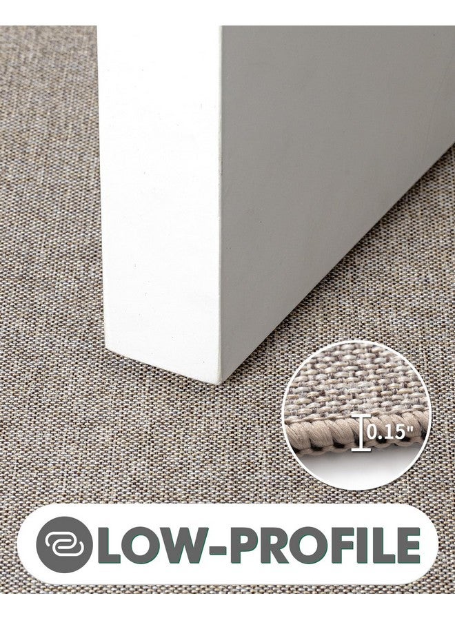 LUMI Ultra Thin Door Mat for Entryway, Low Profile Non Slip Rubber Backing Indoor Door Mat, Easy Clean Welcome Entrance Mat for Inside House, Patio,Beige 24"x36" - Image 2