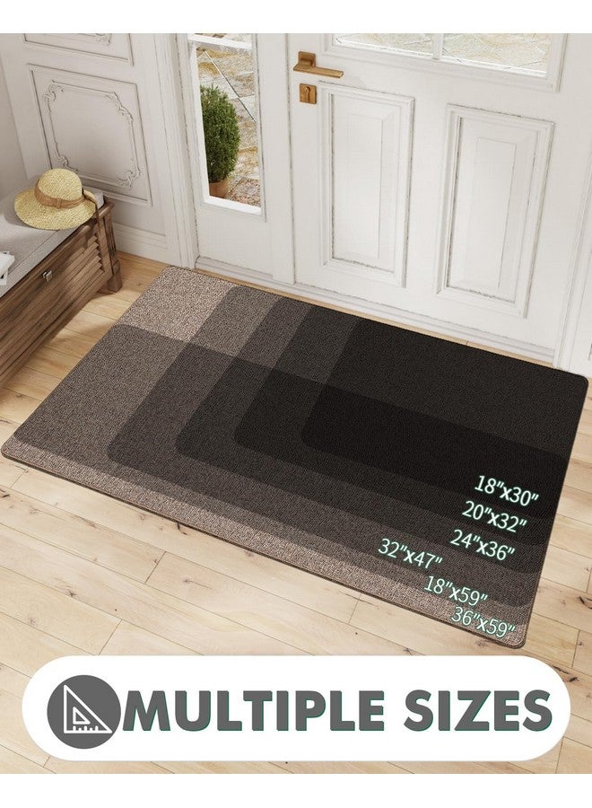 LUMI Ultra Thin Door Mat for Entryway, Low Profile Non Slip Rubber Backing Indoor Door Mat, Easy Clean Welcome Entrance Mat for Inside House, Patio,Beige 24"x36" - Image 1