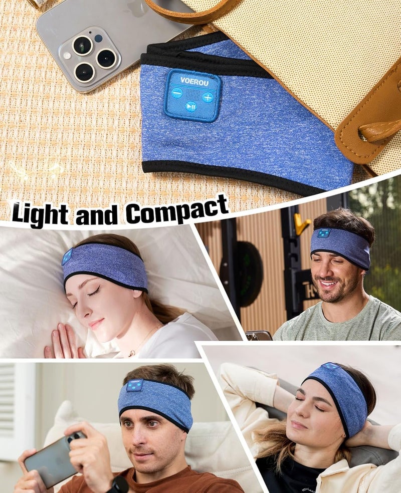 Voerou Sleep Headphones, Bluetooth 5.4 Headband for Men Women, Ultra Soft Sleeping Headphones Wireless Music Headband Headphones for Yoga Sports Side Sleep Christmas Birthday Cool Tech Gadgets Gifts - Image 5