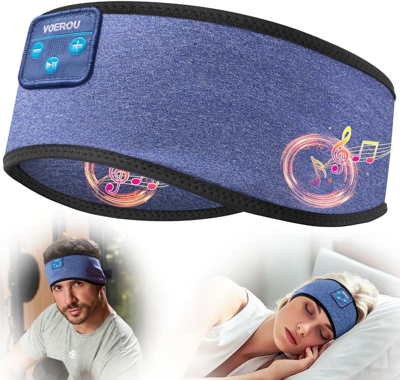 Voerou Sleep Headphones, Bluetooth 5.4 Headband for Men Women, Ultra Soft Sleeping Headphones Wireless Music Headband Headphones for Yoga Sports Side Sleep Christmas Birthday Cool Tech Gadgets Gifts - Image 1