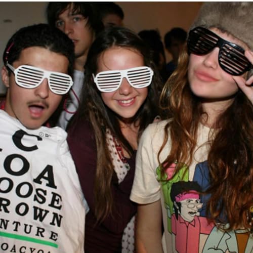 Wanna Party Brite Neon Round Shutter Shades - 6pc - Image 3