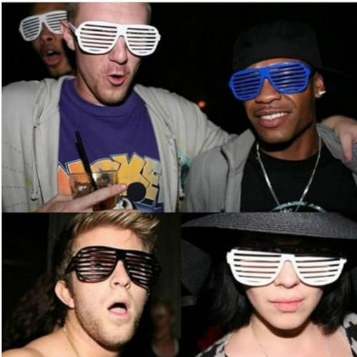 Wanna Party Brite Neon Round Shutter Shades - 6pc - Image 2