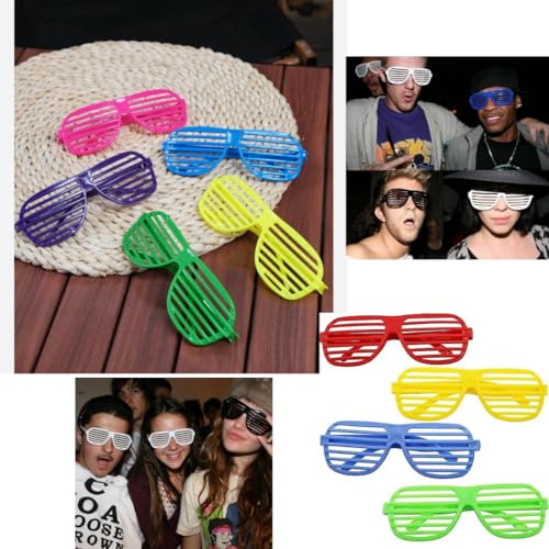 Wanna Party Brite Neon Round Shutter Shades - 6pc - Image 5
