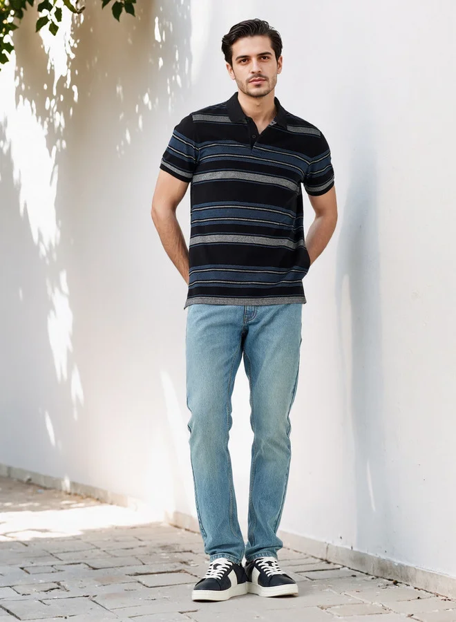 Splash FAV Striped Polo T-shirt