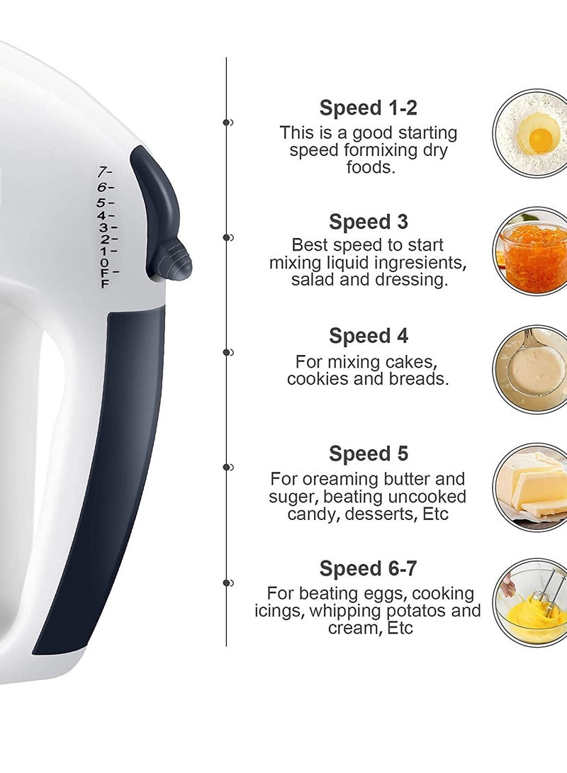 Scarlet Food Grinder 7 Speed Stainless Steel Whisk Automatic Electric Egg Beater  - Image 4