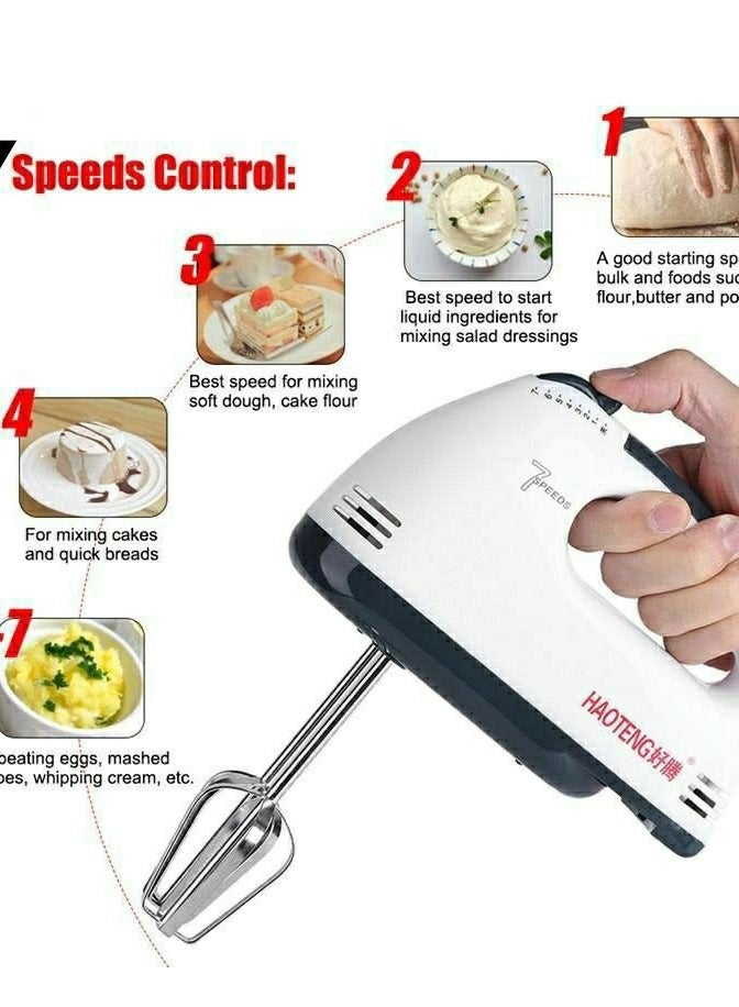 Scarlet Food Grinder 7 Speed Stainless Steel Whisk Automatic Electric Egg Beater  - Image 5