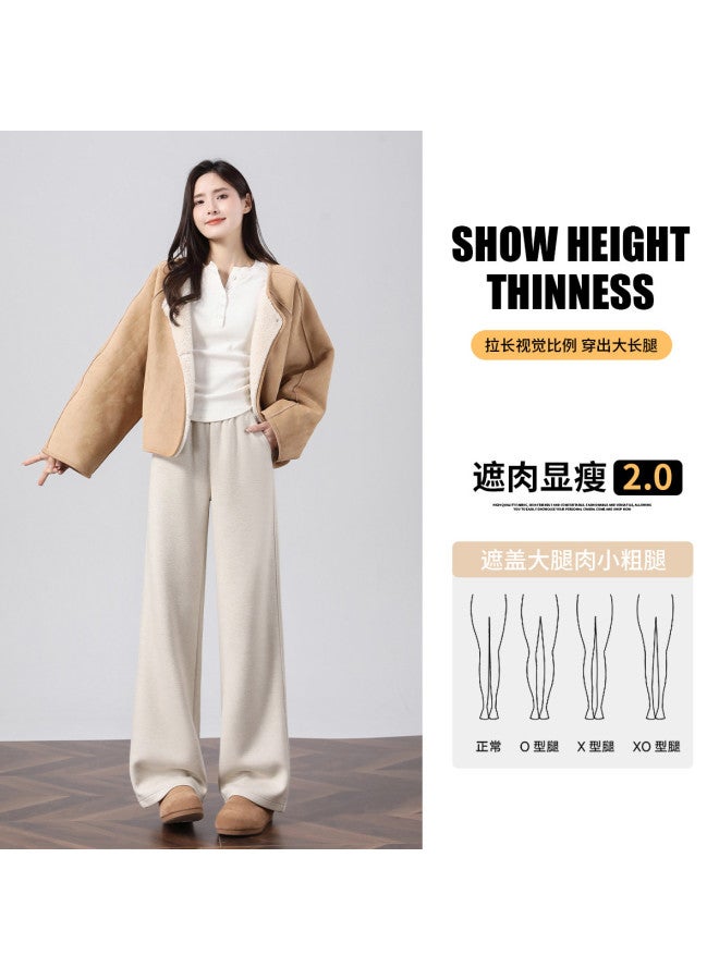 Hstyle high Waist Wide Leg Pants For Women - Spring/autumn Stretch Straight-leg Trousers With Slimming Fit & Versatile Style - Image 4