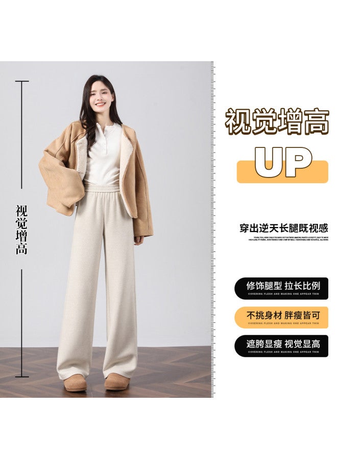 Hstyle high Waist Wide Leg Pants For Women - Spring/autumn Stretch Straight-leg Trousers With Slimming Fit & Versatile Style - Image 5