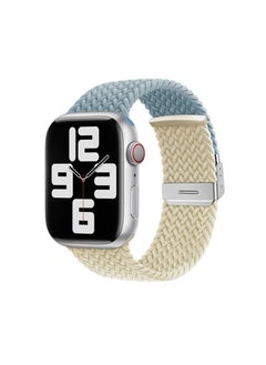 Brigtlaiff Braided Solo Loop Compatible with Apple Watch Band 38mm 40mm 41mm Women Men, Adjustable Stretchy Nylon Wristband Strap for iWatch Series 9 8 7 6 5 4 3 2 1 SE