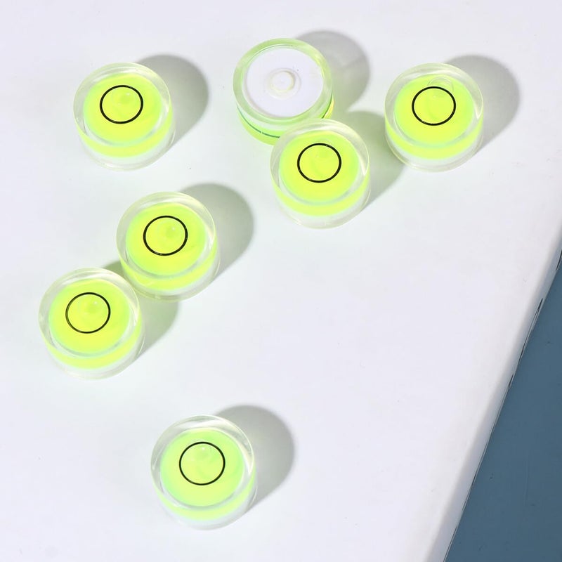 16PCS Circular Bubble Level Set with Green Vials for Accurate Surface Leveling - Image 5