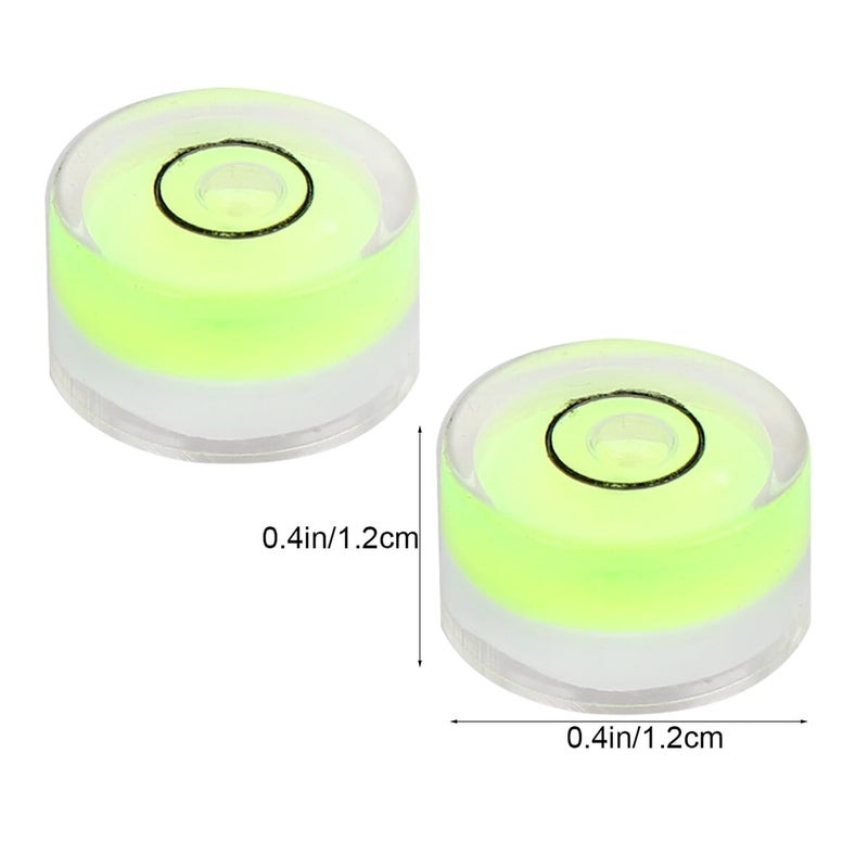 16PCS Circular Bubble Level Set with Green Vials for Accurate Surface Leveling - Image 3