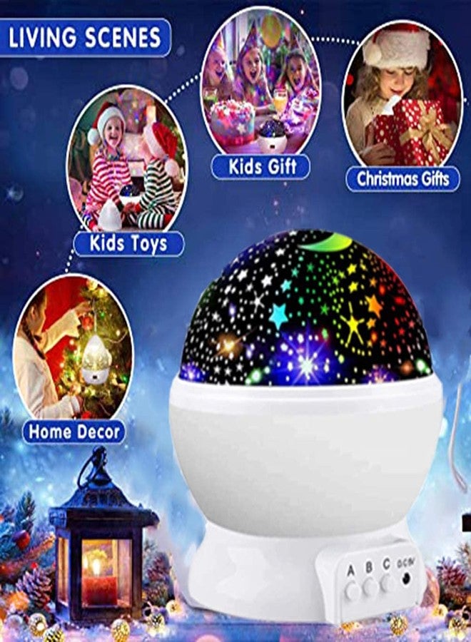 Glaceon Baby Night Lights, Moon Star Projector 360 Degree Rotation - 4 LED Bulbs 8 Color Changing Light, Romantic Night Lighting Lamp, Unique Gifts for Birthday Nursery Women Children Kids Baby - Image 3