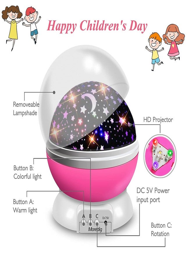 Glaceon Baby Night Lights, Moon Star Projector 360 Degree Rotation - 4 LED Bulbs 8 Color Changing Light, Romantic Night Lighting Lamp, Unique Gifts for Birthday Nursery Women Children Kids Baby - Image 4