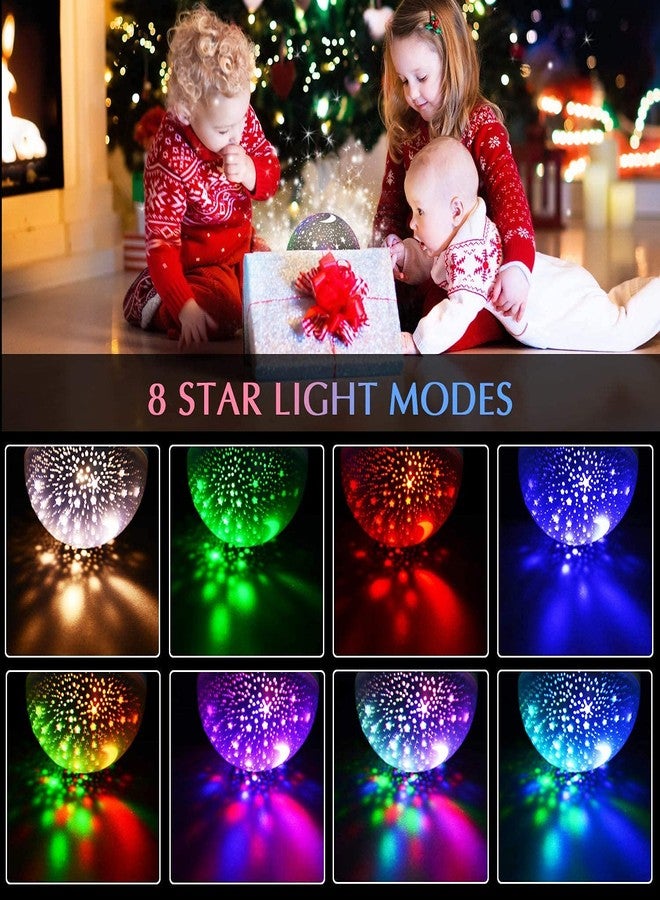 Glaceon Baby Night Lights, Moon Star Projector 360 Degree Rotation - 4 LED Bulbs 8 Color Changing Light, Romantic Night Lighting Lamp, Unique Gifts for Birthday Nursery Women Children Kids Baby - Image 5