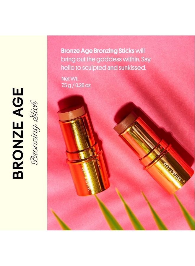 Winky Lux Bronze Age Bronzer Stick Golden Touch Cream Bronzer and Contour Stick Hydrating Makeup Stick for Flawless Smooth Skin Vitamin E and Meadowfoam Seed Oil Face Makeup Easy to Use Bronzer - Image 3