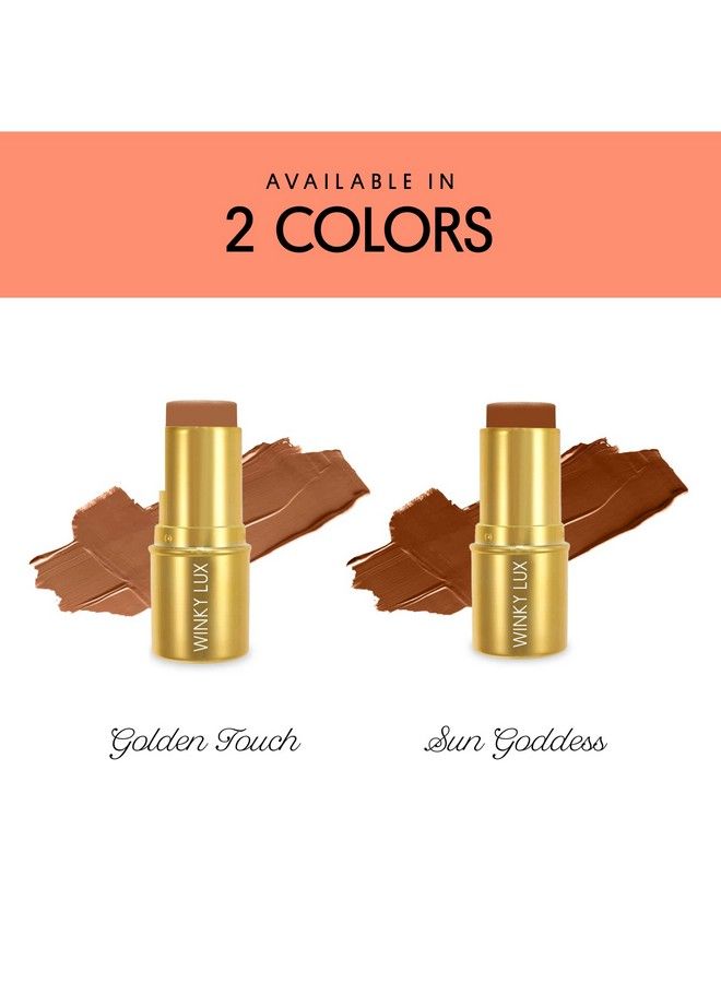 Winky Lux Bronze Age Bronzer Stick Golden Touch Cream Bronzer and Contour Stick Hydrating Makeup Stick for Flawless Smooth Skin Vitamin E and Meadowfoam Seed Oil Face Makeup Easy to Use Bronzer - Image 5