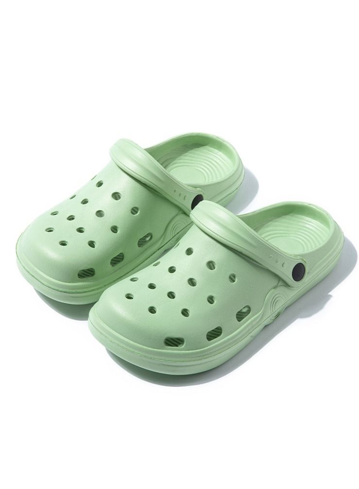 Loquat Soft Comfortable Solid Color Casual Beach Sandal Outdoor Non Slip Closed Toe Slippers Green 
