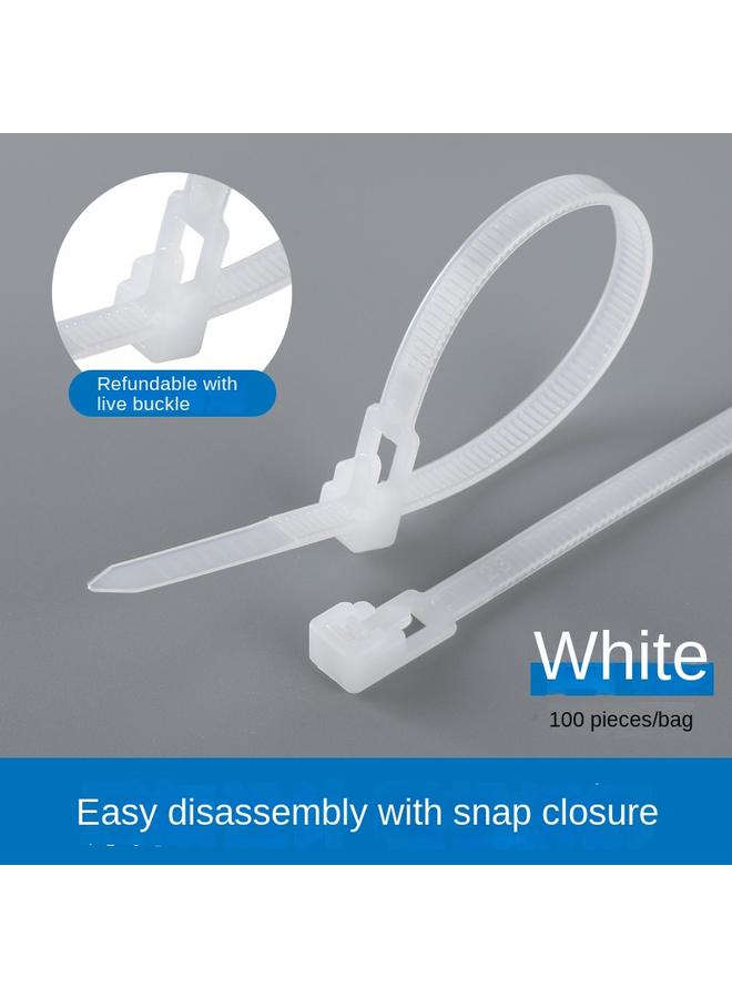 Bluejw Colored Plastic Cable Ties With Releasable Buckle Nylon Cable Ties With Fixed Sealing Tape Can Be Removed And Reused - Image 1