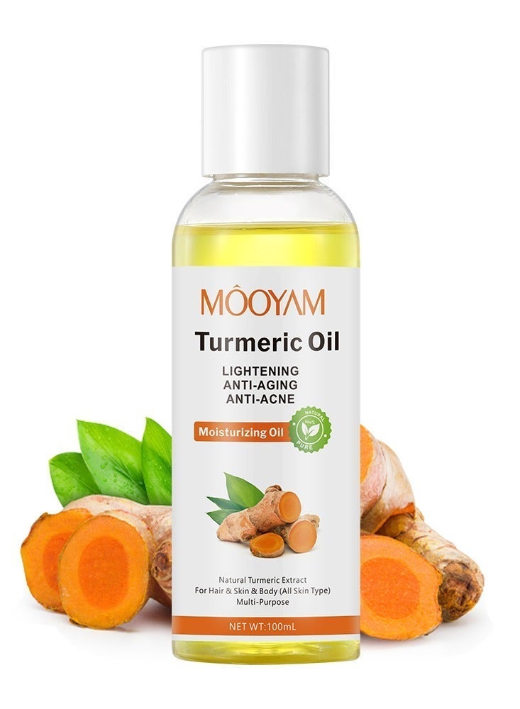 موويام زيت الكركم وتونر لتصحيح البقع الداكنة للوجه والجسم علاج متعدد الأغراض لفرط التصبغ وحب الشباب ومكافحة الشيخوخة يرطب ويضيء البشرة - Image 3