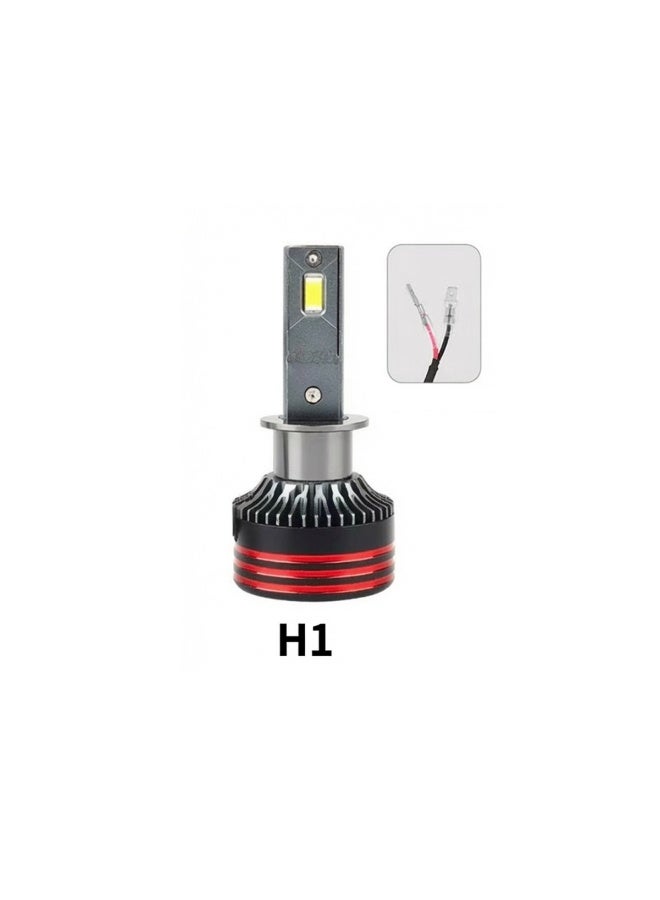 مصباح أمامي للسيارة LED طراز Y8 PRO-H1-6500K، ضوء أبيض 6500 كلفن، قدرة 50-65 واط، سطوع عالٍ، هيكل من الألومنيوم المستخدم في صناعة الطائرات، تبريد ممتاز، عمر افتراضي طويل. - Image 1