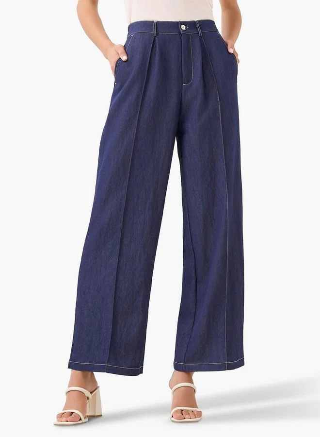 سبلاش فيڤ Wide-Leg Pleated Trousers