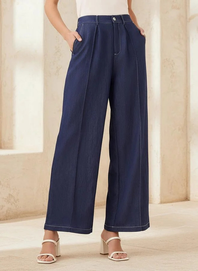 سبلاش فيڤ Wide-Leg Pleated Trousers