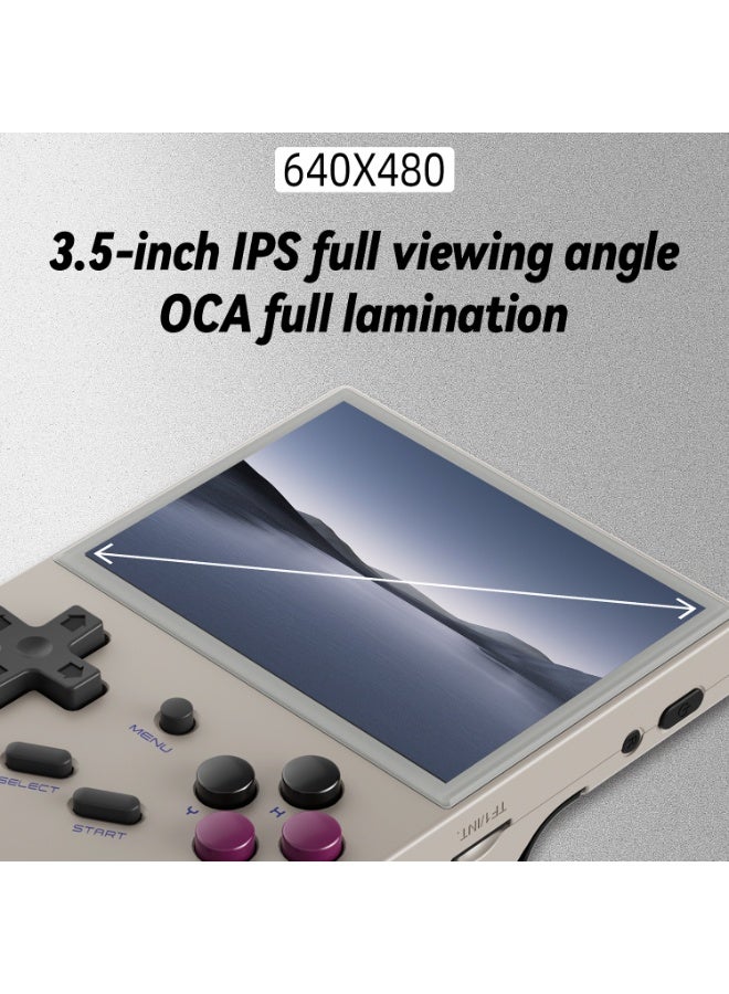 أنبيرنيك ANBERNIC RG35XX وحدة تحكم ألعاب محمولة جديدة بنظام Linux ومخرج HDTV وشاشة IPS مقاس 3.5 بوصة وبطاقة TF سعة 64 جيجابايت و5500+ لعبة كلاسيكية وبطارية 2600 مللي أمبير في الساعة باللون الرمادي - Image 4