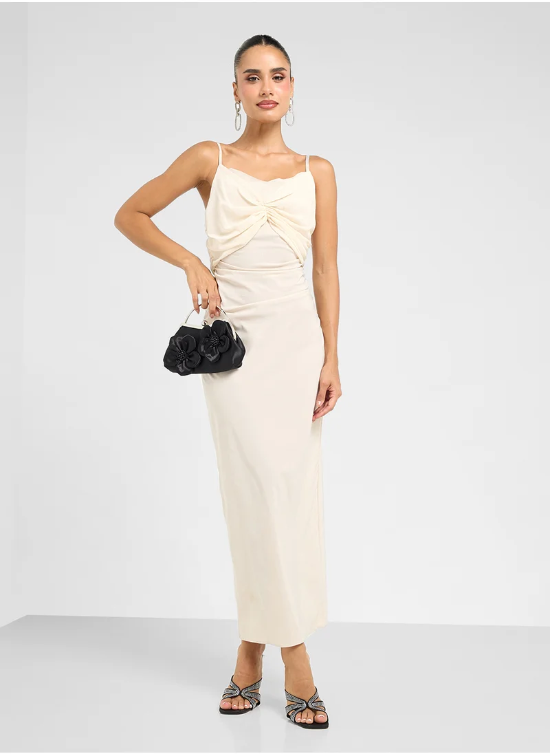 Ginger Strappy Ruched Bodycon Dress