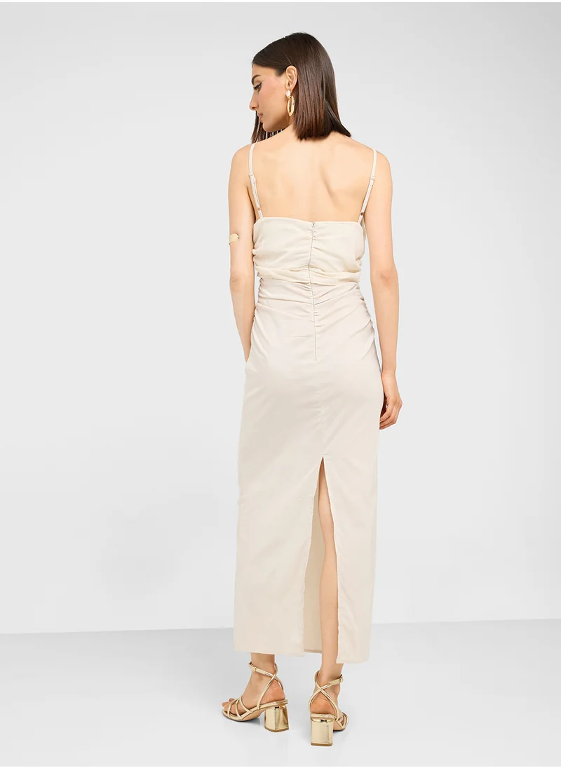 Ginger Strappy Ruched Bodycon Dress