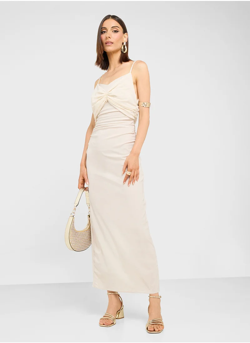 Ginger Strappy Ruched Bodycon Dress