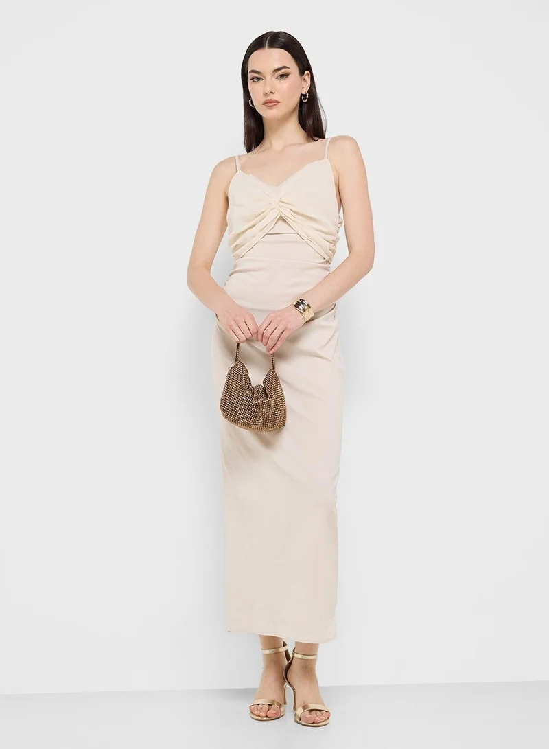 Ginger Twist Front Maxi Dress