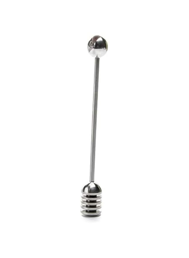 Arabest 2x Honey Mixing Spoon Sugar Dipper Glass Jar Pancake Syrup Dispenser Ribbed Glassware Beekeeper Jam Container Cleaning Cloth Stir Stick Silver Reusable Honey Stirrer - Image 2