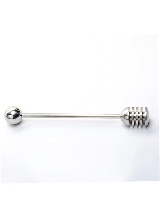 Arabest 2x Honey Mixing Spoon Sugar Dipper Glass Jar Pancake Syrup Dispenser Ribbed Glassware Beekeeper Jam Container Cleaning Cloth Stir Stick Silver Reusable Honey Stirrer - Image 5