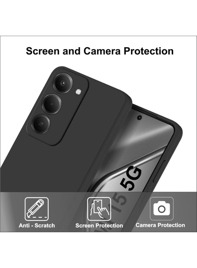 جراب Xiaomi Redmi 15 5G جراب سيليكون ناعم من مادة TPU خفيف الوزن وغطاء واقٍ من الصدمات مع حماية للكاميرا مصمم لهاتف Xiaomi Redmi 15 5G - Image 2