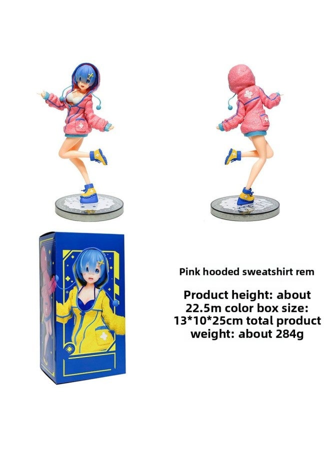 From Scratch, Chinese-style Sleeping Strap Sportswear, Remramram Boxed Beauty Anime Hand Office-Color:Sweater REM Pink (blister + Color Box)  - Image 1