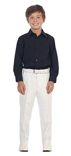 Gioberti Big Boys' Long Sleeve Dress Shirt, Black, 10 - Image 3