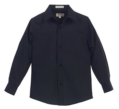 Gioberti Big Boys' Long Sleeve Dress Shirt, Black, 10 - Image 4