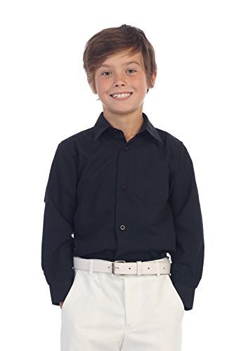Gioberti Big Boys' Long Sleeve Dress Shirt, Black, 10 - Image 2
