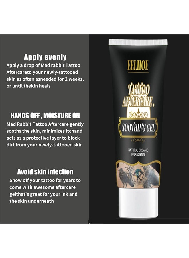 EELHOE Tattoo After Care Soothing Gel, Microblading Aftercare Ointment Anti-Inflammatory Anti Scar Tattoo Aftercare Cream for Makeup Microblading and Tattoo Healing Art Tattoo Supplies 30ml - Image 5