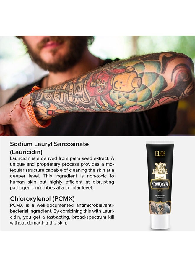 EELHOE Tattoo After Care Soothing Gel, Microblading Aftercare Ointment Anti-Inflammatory Anti Scar Tattoo Aftercare Cream for Makeup Microblading and Tattoo Healing Art Tattoo Supplies 30ml - Image 4