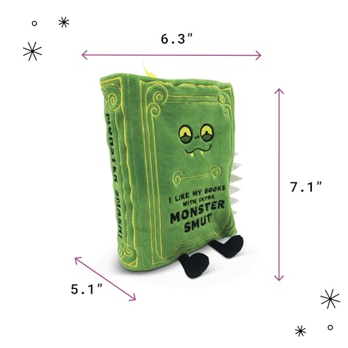 Punchkins Book Plushie I Like My Books with Extra Monster Smut Gift for Book Lovers Silly Plush Toy for Gifting - Image 5