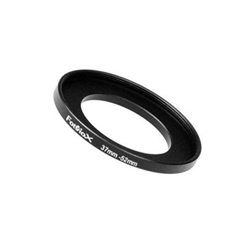 محول فلتر حلقة خطوة معدني من فوتوديوكس، ألمنيوم أسود مؤكسد 37mm-52mm 37-52 مم