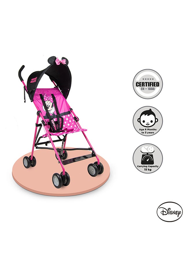 Disney Car Lightning Mcqueen Lightweight Foldable Buggy Stroller With Adjustable Canopy - Multicolour - Image 2