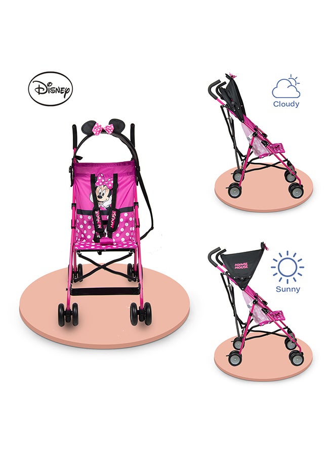 Disney Car Lightning Mcqueen Lightweight Foldable Buggy Stroller With Adjustable Canopy - Multicolour - Image 5