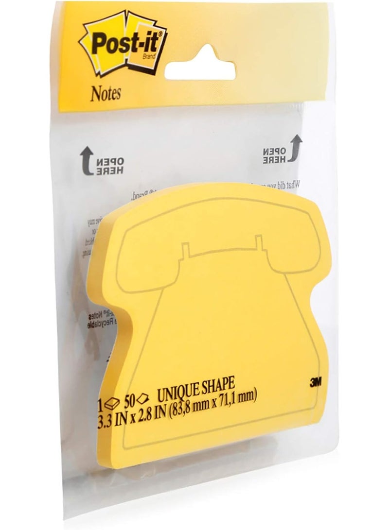 Post It 1 Pack Unique Shape Sticky Notes 3.3 Inch X 2.8 Inch - Image 1