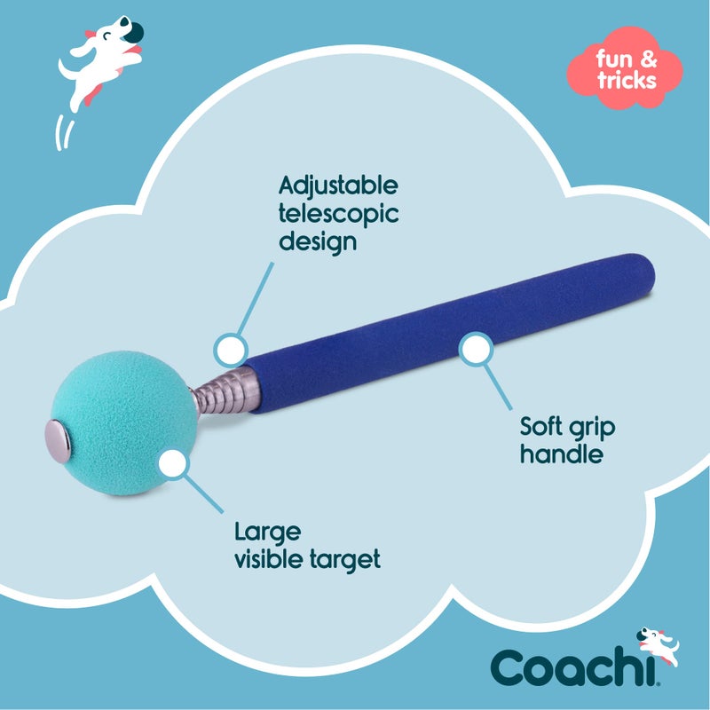 The Company of Animals Coachi Target Stick, Telescopic Design with Large Ball for Target, Dog Accessory for Clicker & Agility Training, Teach Commands and Tricks, Navy/Light Blue - Image 3