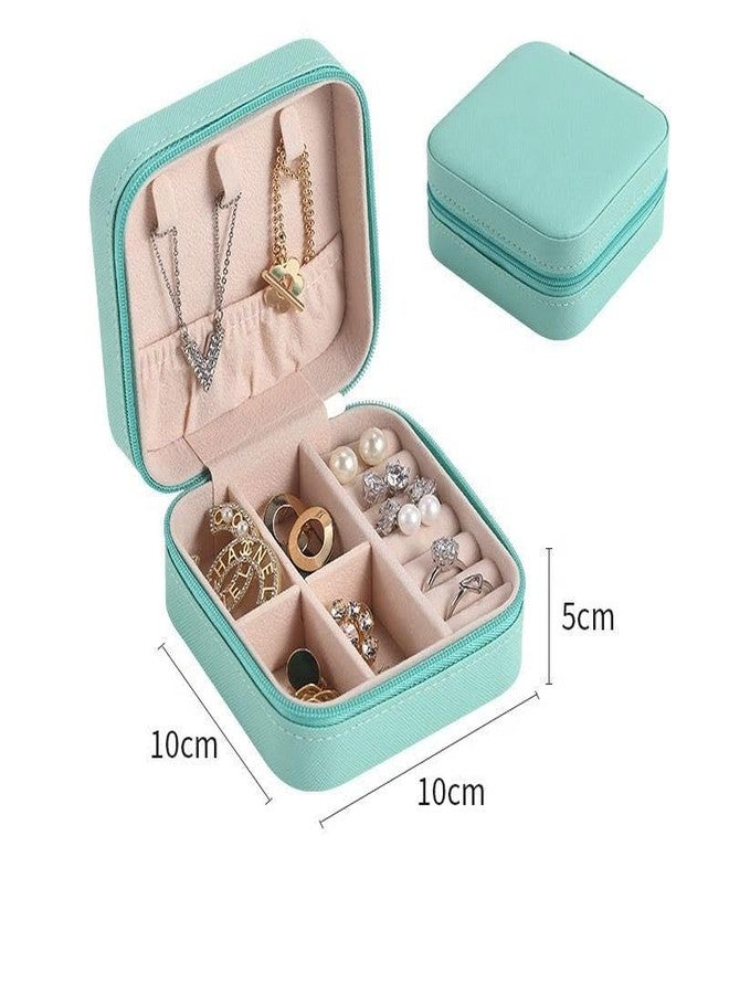 GNEY Portable Travel Jewelry Box Organizer for Women Girls – Compact Mini PU Leather Storage Case with Necklace Hooks, Ring Slots,Removable Dividers Ideal for Earrings,Rings,Bracelets Gift for Her - Image 2