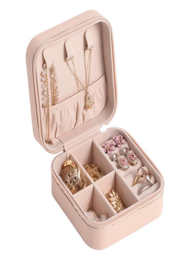 GNEY Portable Travel Jewelry Box Organizer for Women Girls – Compact Mini PU Leather Storage Case with Necklace Hooks, Ring Slots,Removable Dividers Ideal for Earrings,Rings,Bracelets Gift for Her - Image 1