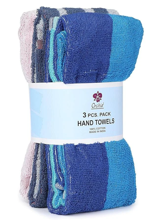 أوركيد طقم مكون من 3 مناشف يد مخططة بمقاس 40*70 سم