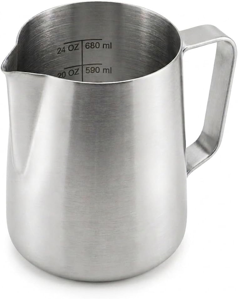 راتلوير 1 Rattleware إبريق خفق الحليب المحفور 32 أونصة ستانلس ستيل لفن اللاتيه والإسبريسو - Image 1